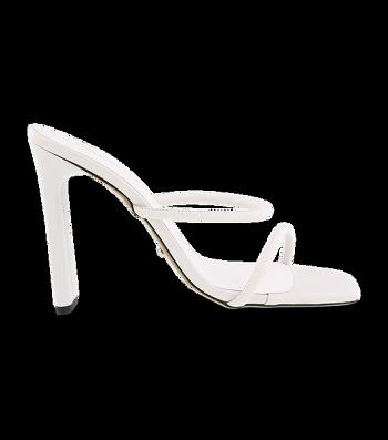 Tony Bianco Florence Milk Capretto 11cm Strappy hæle Hvide | UDKND13326