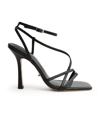 Tony Bianco Franci Black Kid 10.5cm Strappy hæle Sort | DKCVG25018