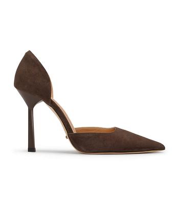 Tony Bianco Gala Espresso Ruskind 10cm Court Sko Brune | FDKHY76231