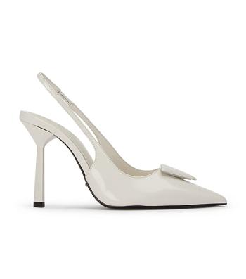 Tony Bianco Ginger White Hi Shine 10cm Court Sko Hvide | YDKGT33835