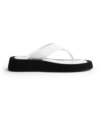 Tony Bianco Ives Milk Capretto 3.5cm Flade Sandaler Hvide | YDKVQ80416