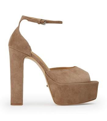 Tony Bianco Jayze Stone Ruskind 14cm Platform Sko Grå | MDKHR51278