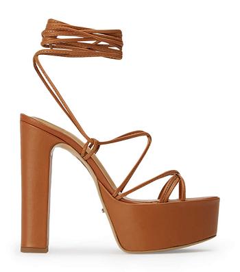 Tony Bianco Jemma Tan Como 14cm Blokhæl Brune | XDKBH32765