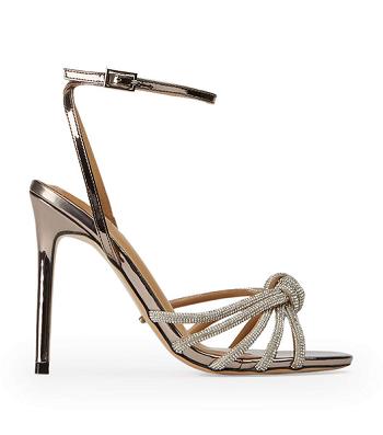 Tony Bianco Kyla Gunmetal Shine 11cm Strappy hæle Grå | EDKVG79407