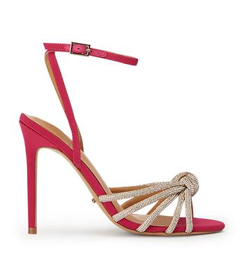 Tony Bianco Kyla Persian Crepe 11cm Strappy hæle Rød | SDKNY10019