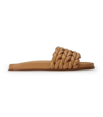 Tony Bianco Layton Biscuit Nappa Badesandaler Brune | LDKTR42430