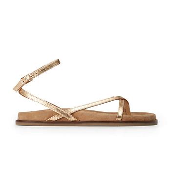 Tony Bianco Lucie Antique Gold Nappa 1.5cm Sandaler Guld | DKIIZ21983