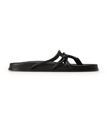 Tony Bianco Luelle Black Nappa Sandaler Sort | ZDKNQ28035