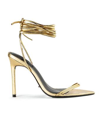 Tony Bianco Millie Gold Foil 10.5cm Brudehæle Guld | DKNEJ21850