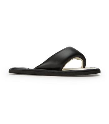 Tony Bianco Nikki Black Nappa Thong sandaler Sort | DKJVR65699