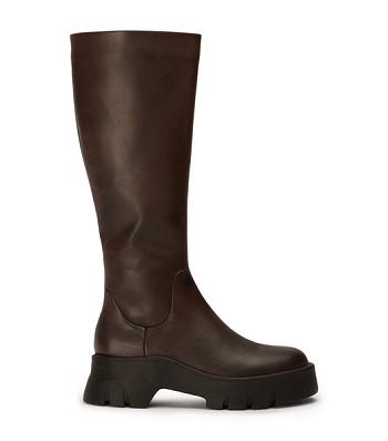 Tony Bianco Rage Choc Como 5.5cm Mid Calf Støvler Chokolade | BDKSD45704