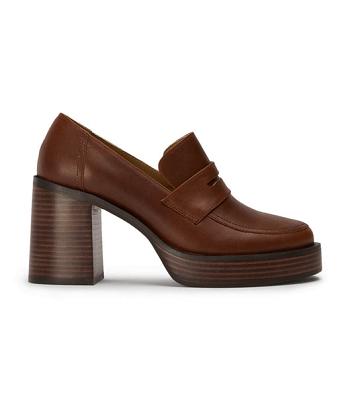 Tony Bianco Taranto Cognac 9cm Platform Sko Brune | LDKSX12495